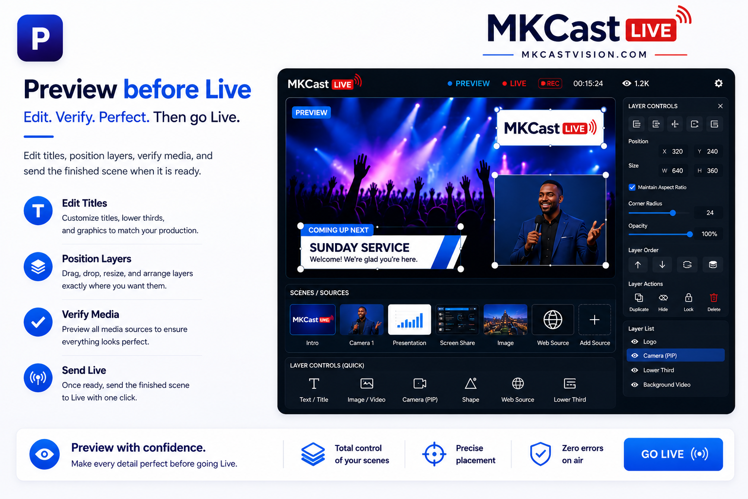 Preview before Live in MKCast Live